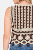 Blusa tejida sin mangas