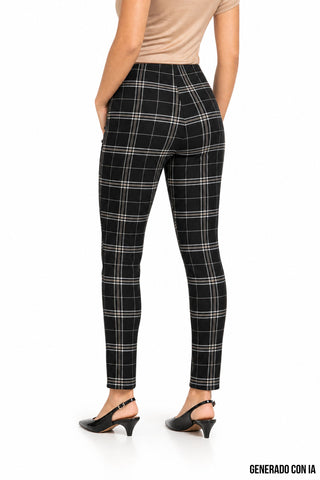 Legging básico de cuadros