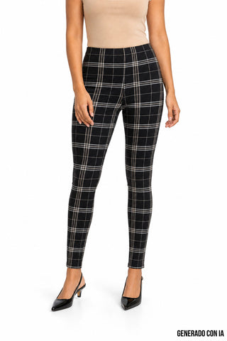 Legging básico de cuadros