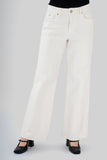 Jeans wide leg tiro alto
