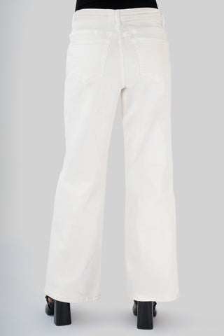 Jeans wide leg tiro alto