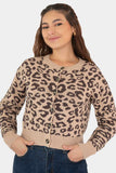 Suéter corto animal print