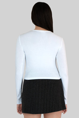 Playera crop de manga larga