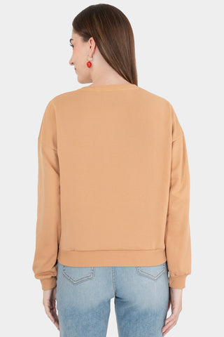 Sudadera cerrada con estampado