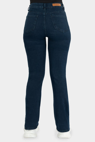 Jeans de tiro alto