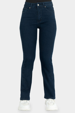 Jeans de tiro alto
