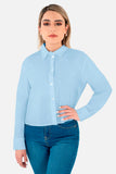 Camisa crop con amarre en espalda