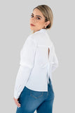 Camisa crop con amarre en espalda