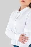 Camisa crop con amarre en espalda