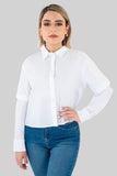 Camisa crop con amarre en espalda