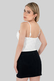 Blusa crop de tirantes de encaje