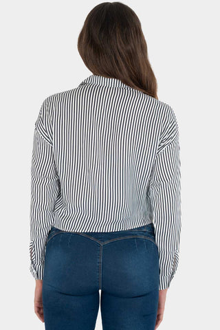 Camisa crop manga larga