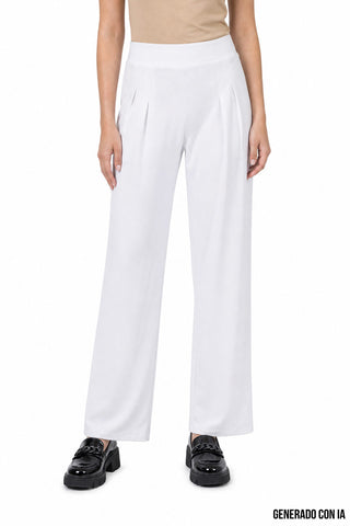 Pantalón recto con elástico