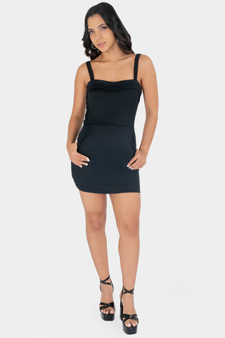 Vestido corto de tirantes