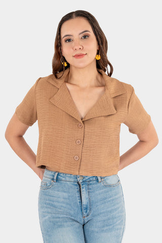 Camisa de manga corta con botones
