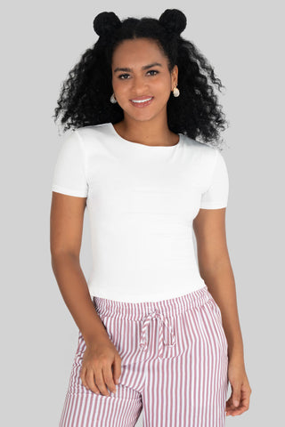 Playera de cuello redondo de manga corta