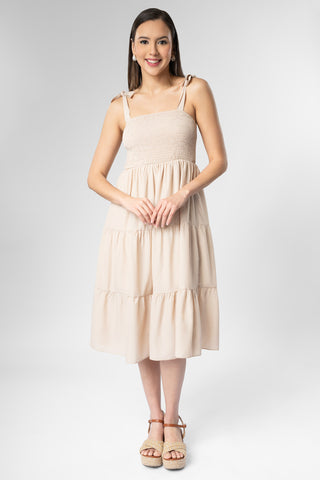 Vestido midi de tirantes
