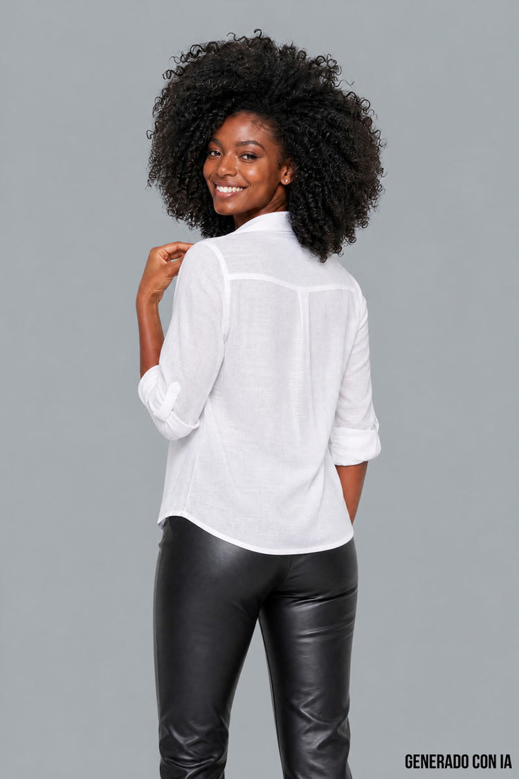 Camisa manga ajustable con bolsillos