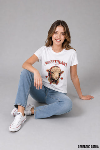 Playera de manga corta con estampado