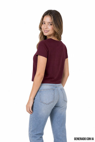 Playera de manga corta con estampado