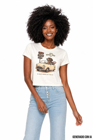 Playera de manga corta con estampado
