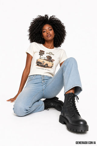 Playera de manga corta con estampado