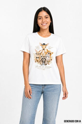 Playera de manga corta con estampado