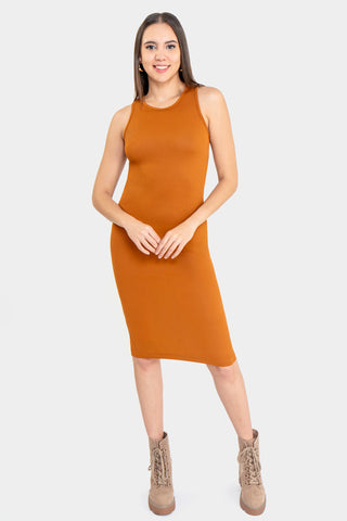 Vestido midi sin mangas