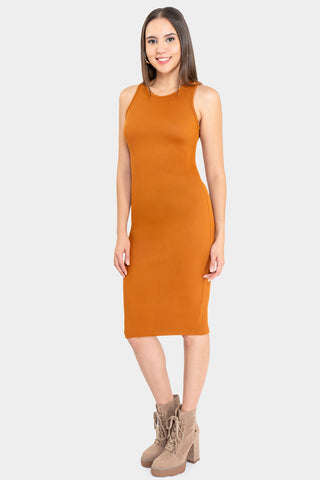 Vestido midi sin mangas