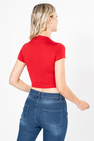 Playera crop básica cuello alto (7437415350314)