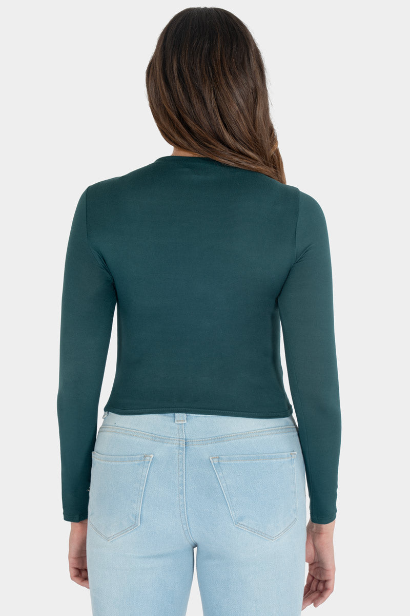Playera crop de manga larga