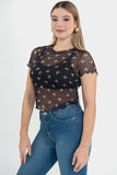 Playera de mesh de manga corta