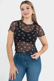 Playera de mesh de manga corta
