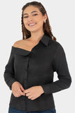 Camisa asimetrica lisa