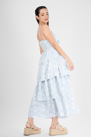 Vestido maxi de niveles