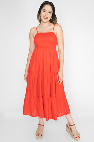 Vestido maxi de tirantes