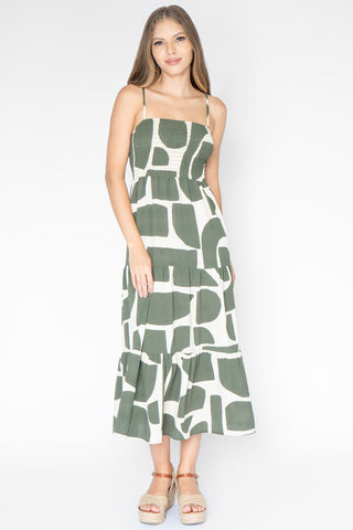 Vestido largo con enresortado