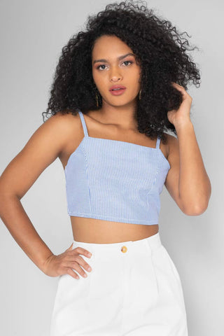 Blusa crop de tirantes