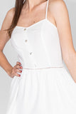 Vestido corto con olanes