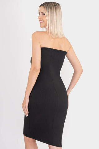 Vestido midi strapless