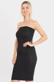 Vestido midi strapless