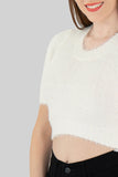 Blusa crop de manga corta