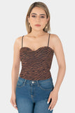 Blusa de tirantes animal print