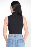 Blusa crop sin manga con bolsas