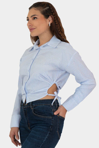Camisa de manga larga con jaretas