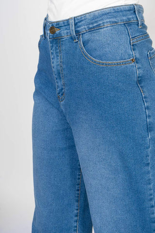 Jeans ancho tiro alto