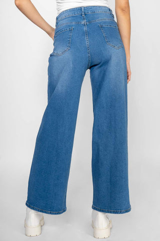 Jeans ancho tiro alto