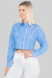 Camisa crop de manga larga
