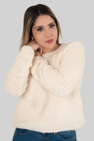 Suéter cerrado chenille
