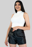 Blusa crop sin mangas